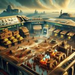 Please replicate the referenced image, that showcases a strategy station, like in a pov open world game (1)